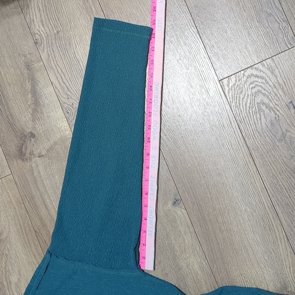 Anthropologie Blouse Top Green emerald 3/4 Sleeve Poly Blend Woman's size XL - Picture 6 of 9